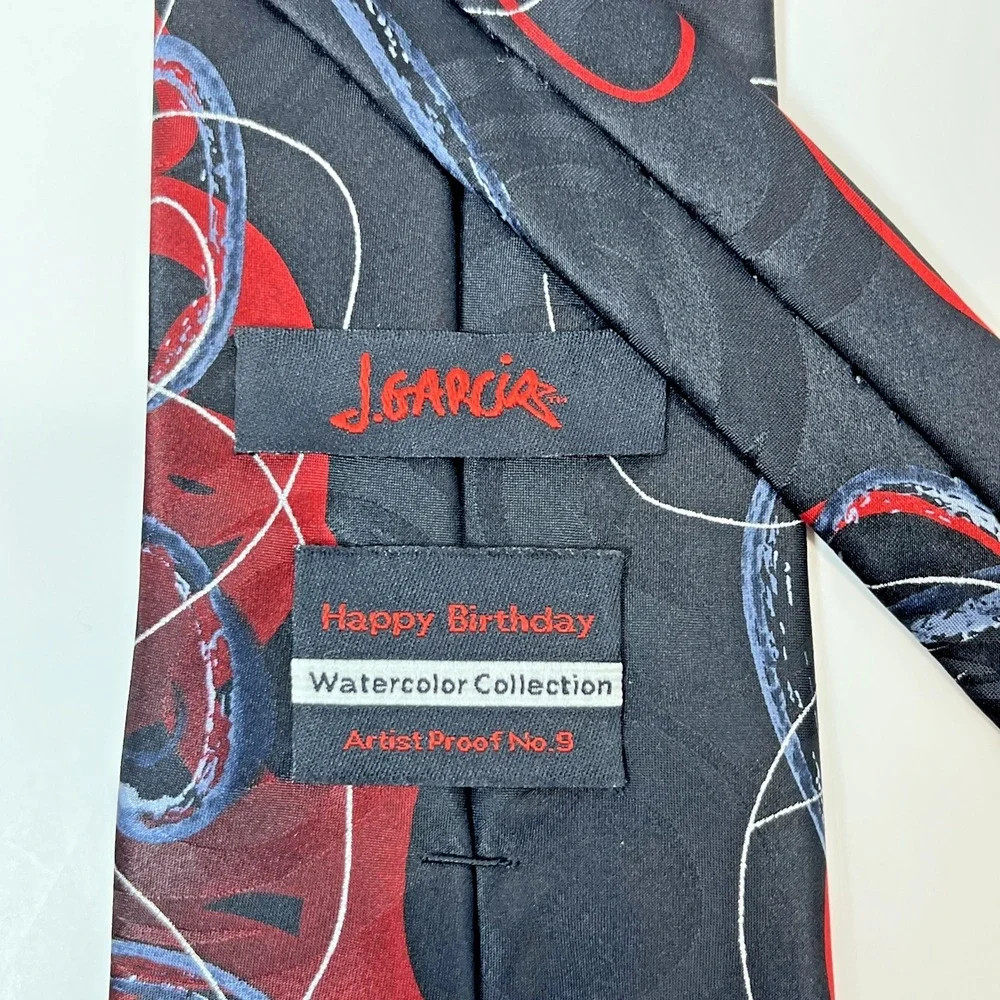 J Garcia Mens Happy Birthday Watercolor Collection Artist Proof 9 Silk Tie